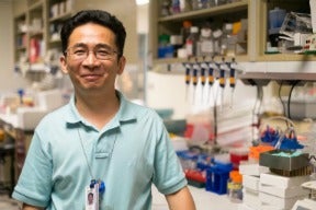 Dr. Xuefeng Liu in his lab